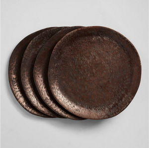 Ensemble de deux assiettes de présentation dorées en acier inoxydable écologiques pour la maison, les hôtels, la décoration de table de mariage, les assiettes de service alimentaire - Product Image 3