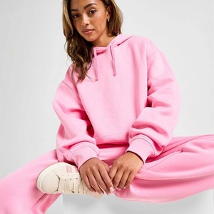 Venta al por mayor de moda de las mujeres pulóver chándal de calidad superior sudadera con pantalones Jogger para las mujeres OEM ODM personalizado traje de gimnasio - Product Image 3