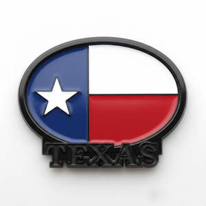 Mapa de Texas, diseño de país, recuerdos, regalos, decoración, emblemas de metal esmaltado personalizados para autos - Product Image 2
