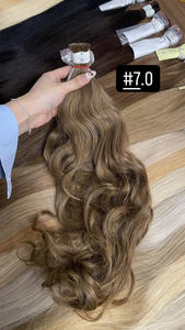 Extensions de cheveux humains crus vietnamiens de couleur claire en vrac de vente chaude Super Double noyé blanchiment optimal d'amélioration de cheveux - Product Image 5