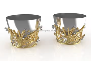 Bol de service en fonte d'aluminium Dernier bol de service de table décoratif Bol de service à salade pour les mariages et l'hôtel - Product Image 3