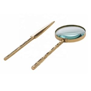 Lupa moderna de plumas plateadas con abrecartas para lectores de libros y noticias, lupa a precio mayorista - Product Image 3