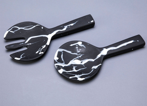 Cuillère à thé en résine LMB en forme d'éventail, design classique, manche court, finition miroir, compatible lave-vaisselle, capacité personnalisable, pour fêtes, durable, Uttar - Product Image 6
