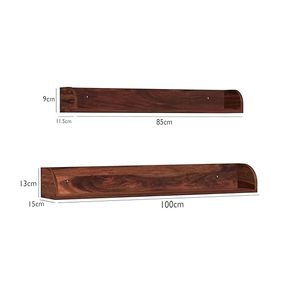 Wall <b>Mounted</b> Wooden Poster <b>Frame</b> Display Shelf <b>with</b> Floating Metal <b>Frame</b> Rectangle Shape for Living Room Bedroom - Product Image 4