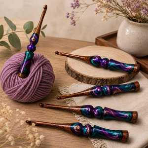 Belladec High-quality Lightweight Resin Eco-Friendly Durable Custom <b>Crochet</b> <b>Hooks</b> for Hand Knitting Classic Design - Product Image 2