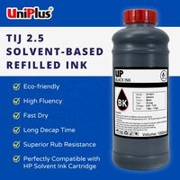 Uniplus TIJ 2.5 Encre noire à base de solvant à séchage rapide hp Encre de recharge 1000ml Une bouteille pour cartouche d'encre à solvant 2580 2588 2590