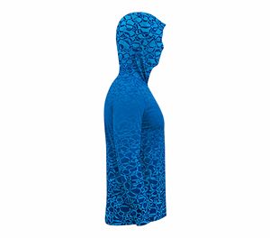 Sudadera con Capucha Azul Estampada para Hombre, Manga Larga, Protección Solar UPF 50, Camisa de Pesca Anti-UV - Product Image 4