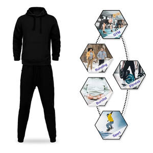 Conjunto deportivo para hombre, corte ajustado, tela suave y transpirable, pantalones con capucha, cintura elástica, informal, para correr, ligero y en oferta. - Product Image 5