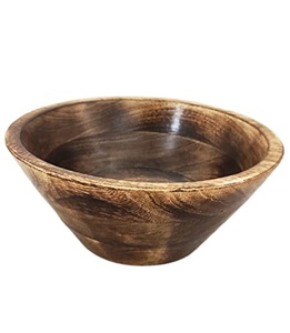 Tazón de Fideos Estilo Japandi, Tazones para Servir Alimentos, Diseño Curvo Grande, Tazón de Madera Hecho a Mano para Frutas y Ensaladas, Vajilla para Eventos - Product Image 1