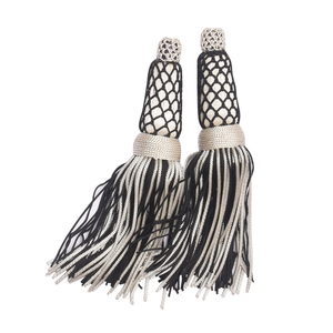 Juego de Borlas Personalizadas de Primera Calidad con Hilo Metálico Plateado y Negro |   Cojín para sofá, cortina colgante para iglesia, textil para el hogar - Product Image 5