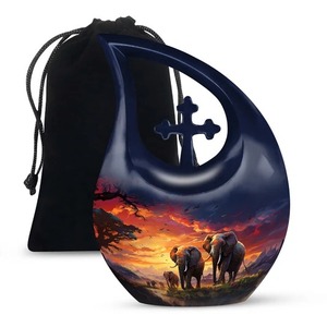 Urne commémorative de haute qualité pour les cendres humaines avec sac en velours gratuit - Product Image 4