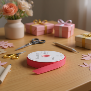 Ilan Cinta De Correa Rosa 2.5cm 22m Woven <b>Ribbon</b> - Product Image 2