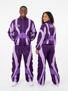 Conjunto Deportivo para Hombre, a la Moda, Transpirable, con Estampado Colorblock, Estilo Urbano, para Correr, Informal, 100% Algodón, con Cremallera - Product Image 3