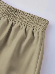 <b>Men</b> Elastic Waist <b>Cargo</b> Sweatpants Casual Tapered Leg Side Pockets Midweight Knitted <b>Pants</b> <b>Black</b> Beige - Product Image 5
