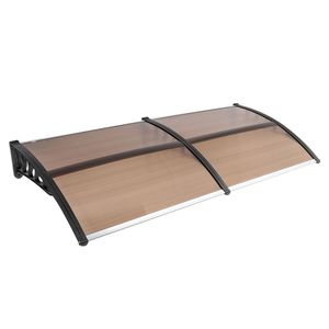 Copertura Antipioggia 80*38 pollici per Porte e Finestre, Marrone con Supporto Nero, Codice 82632470, Accessori per Grondaie - Product Image 1