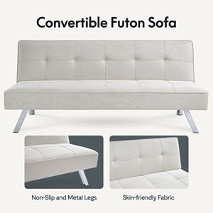 Convertible Fabric Sofa <b>Bed</b> for Living Room <b>Folding</b> Sleeper Design - Product Image 3