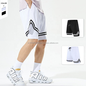 Pantalones cortos deportivos de dos capas de secado rápido de alta calidad para hombre, transpirables, 2 en 1, malla, entrenamiento de baloncesto, Fitness, estampado sólido, Spandex - Product Image 6