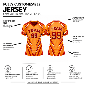 Maillot de sport unisexe à col en V sublimé de qualité supérieure, manches courtes, anti-humidité, 100 % polyester, pour adultes - Product Image 6