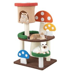 4-in-1 <b>Cat</b> <b>Tree</b> with Condo Spring Ball Sisal Posts for <b>Scratching</b> and Playtime - Product Image 3