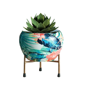 Macetas Metálicas Multicolor Royal Bright con Soporte, Maceteros Decorativos para Plantas de Interior, Decoración para Hogar, Oficina y Sala de Estar - Product Image 4