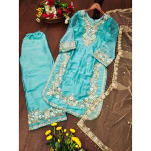 Conjunto de Traje de Fiesta para Mujer de Diseñador, Bordado con Lentejuelas - Product Image 1