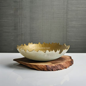 Gran oferta, cuenco de aluminio para servir ensaladas de mesa, suministros para restaurante, cuenco para masa con bordes rotos, cuencos de Decoración de cocina para el hogar - Product Image 1