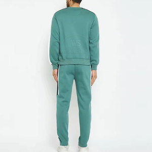 Conjunto deportivo de entrenamiento a la moda, conjunto de chándal de 2 piezas para hombre, 100% algodón - Product Image 4