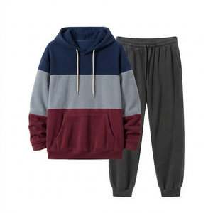 Conjunto Deportivo Informal de Dos Piezas con Capucha para Parejas, a Prueba de Viento, Transpirable, Estampado, Sólido, de Algodón, para Primavera y Otoño, Unisex - Product Image 6