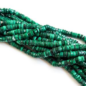ลูกปัดมาลาไคต์ธรรมชาติทรงเหลี่ยมขนาด 5-6 มม. สีเขียว ลูกปัดพลอยมาลาไคต์แท้สำหรับทำเครื่องประดับ ความยาว 16 นิ้ว - Product Image 6