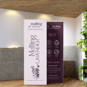 Incienso de Lavanda Ultra Premium MELTING LAVENDER, Varillas de Incienso Naturales de Larga Duración para Pooja y Meditación - Product Image 2
