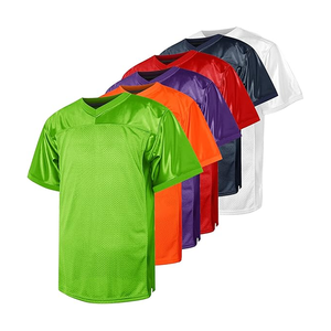 Maillots de football américain personnalisés pour hommes, 100 % polyester respirant et écologique, nouveaux designs saison 2026, manches courtes - Product Image 5