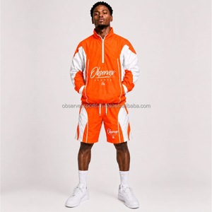 Conjunto Cortavientos Personalizado Unisex, Reflectante 3M, Estilo Vintage, Chándal de Otoño, Ropa Deportiva Casual - Product Image 1
