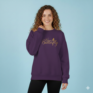 Women Winter Long Printed Oversized Sweatshirt Relaxed <b>Drop</b> Shoulder Premium Heavyweight Cotton Crewneck Warm Fleece Casual Wear - Product Image 1