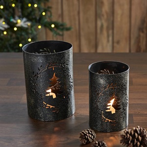 Christmas Reindeer <b>Tea</b> Light Holders Iron <b>Candle</b> Stands Home Decoration Heat Resistant - Product Image 6