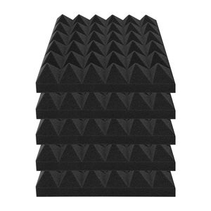 Confezione da 24 Pannelli Acustici Piramidali 12 X 12 X 2 Pollici, Resistenti al Fuoco, Insonorizzanti per Pareti - Product Image 1