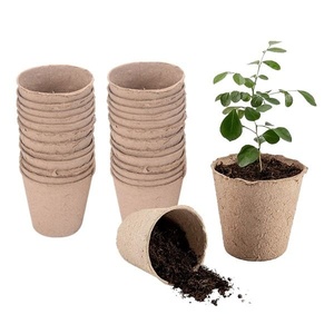 Pots en pulpe moulée de 3 pouces pour semis de légumes, biodégradables, sécuritaires pour les racines, coupelles professionnelles pour cultivateurs biologiques, étagères de serre - Product Image 1