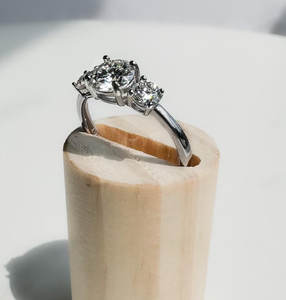 925 Sterling Silver Moissanite Diamond <b>ring</b> Gift For engagement - Product Image 1