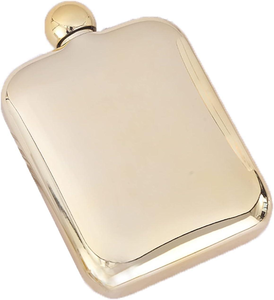 Elegante botella de bolsillo de acero inoxidable en plata, oro y oro rosa, perfecta para regalar y para eventos de lujo, fiestas y festivales. - Product Image 3