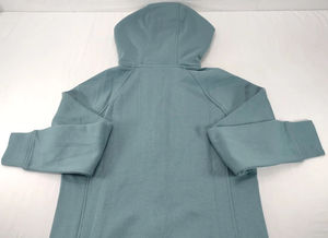 Sweat-shirt à capuche oversize pour femme, style décontracté, couleur jade, fermeture éclair intégrale, manches longues, prix abordable - Product Image 2