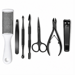 7 in 1 Stainless Steel <b>Nail</b> <b>Kit</b> with Clipper for Manicure Portable Adult Use Professional Durable Manan Instruments - Product Image 6