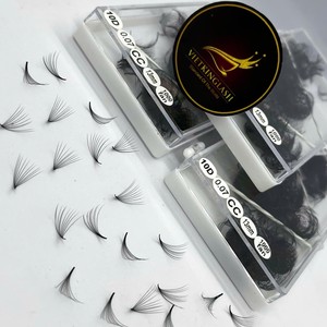 Extensiones de Pestañas en Racimo, Hechas a Mano, de Pelo Sintético de Alta Calidad, 10D/14D/16D/20D, Aspecto Natural, Base Negra Mate Puntiaguda - Product Image 1
