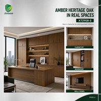 Panneau de bois aggloméré orienté (OSB) mélaminé Jinbase SXT2908-5 Amber Heritage Oak 18 mm E0 1220x2440 mm pour meubles et menuiseries