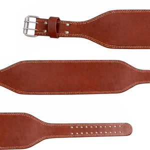 Professional Brown Leather Weightlifting Belt for <b>Gym</b> & Powerlifting Training Non-Slip Double Prong Buckle Unisex Heavy Duty - Product Image 5