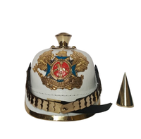 Réplique de casque d'officier impérial allemand médiéval classique vintage, motif couronne à pointes en laiton fait main, collection historique