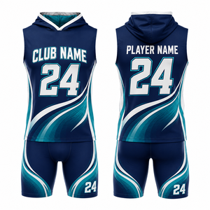 Conjunto de Uniforme de Baloncesto Personalizado Sublimado en Spandex, Rojo, Negro y Blanco, Talla 24, Transpirable, Unisex para Adultos, con Capucha y Fusión sin Costuras - Product Image 1