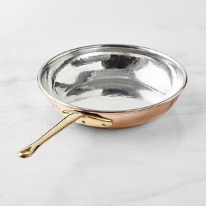 Sartén Tradicional de Cobre Martillado con Mango Largo de Latón, Sartén Artesanal para Cocinar, Freír y Servir Alimentos en el Hogar - Product Image 2