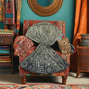 Écharpe en lin et coton à fleurs pour femmes Siya, avec tissu en toile, douce et agréable pour la peau, idéale pour l'hiver - Product Image 3