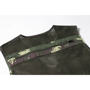 Gilet de chasse en gros pour hommes, style vintage, respirant, camouflage, en maille, sans manches, avec doublure et poches - Product Image 6