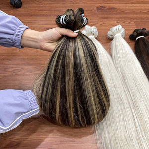 Extensions de cheveux naturels Remy couleur piano, tissage de cheveux vierges - Product Image 3