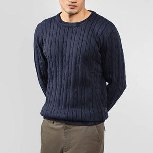 Cardigan en laine 100% pour homme avec logo brodé sur le devant, pull chaud en tricot, décontracté, pour l'extérieur, automne-hiver, nouveau style - Product Image 3